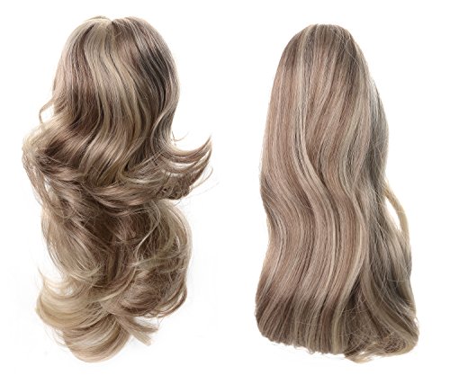 Onedor 15" dual use curly styled clip in claw pony…