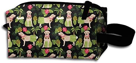 Storage Bag Travel Bag Beach Dog Yellow Labrador Pineapple Cosmetic Bag Portable Travel Makeup Bag