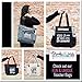 Brooke & Jess Designs Teacher Tote Bag with Pockets for Teachers - Perfect Bags for Work, Teacher Gifts for Women Educators, Teaching Assistants (Teacher Influence Lexie Black Rainbow Straps)