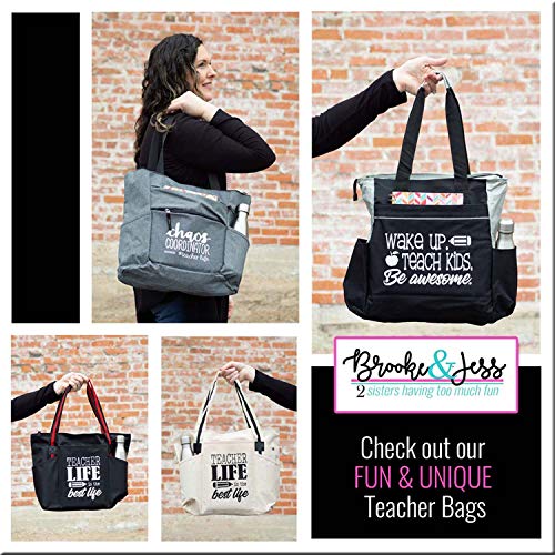 3 Best+Teacher+Large+Zippered+Pockets