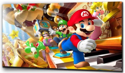 Plush Prints Super Mario World Allstars - Canvas Print Canvas Size: 20" X32"