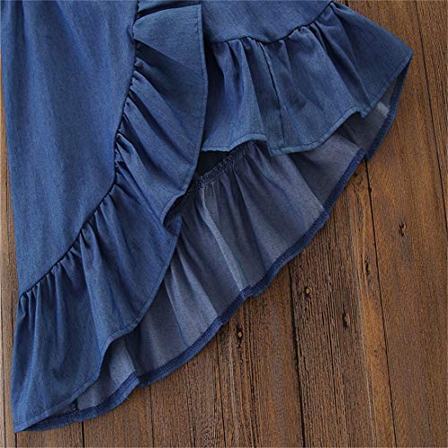 BOIZONTY Toddler Kids Baby Girls Ruffle Strappy Tube Top Irregular Maxi Skirt Outfit Dress Set Summer Clothes (Irregula Skirts, 2-3 Years) - Thumbnail 5