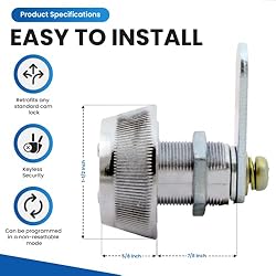 Combi-Cam Combinated Lock 7850R - Large Chrome Cam