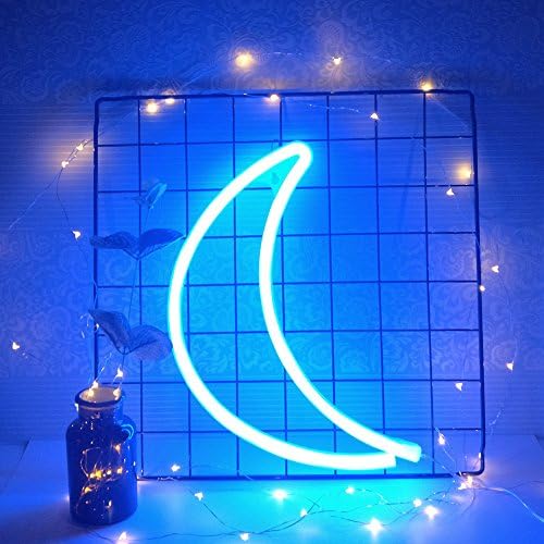 Decorative Neon Light Crescent Shaped Moon Neon Signs Wall Decor led Night Light for Children's Birthday Room Decor Party Decoration