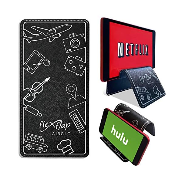 Airplane Travel Essentials for Flying Flex Flap Cell Phone Holder & Flexible Tablet Stand for Desk, Bed, Treadmill, Home…
