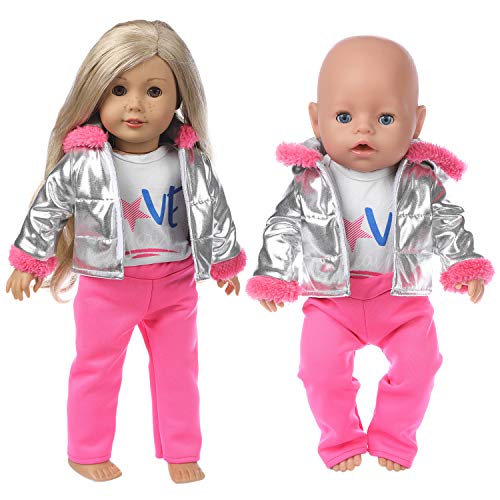 image for K.T.Fancy 2 Sets American 18 Inch Girl Doll Clothes Winter Outfits Set