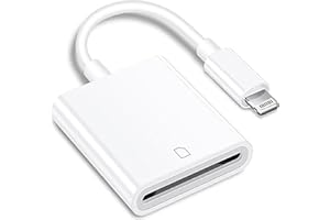 UNTVIE (Apple MFi Certified) Lightning to SD Card Camera Reader for iPhone,Trail Camera Viewer SD Memory Card Reader Adapter Compatible with iPhone 14/13/12/11/XS/XR/X/8/7/iPad,Plug and Play