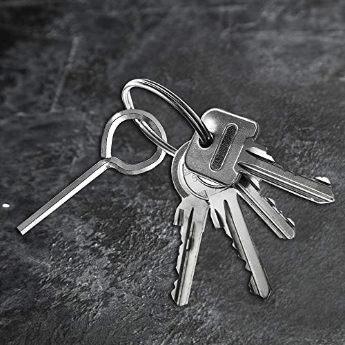 12 Pack 1/8"Standard Hex Dogging Key with Full Loop,Sonku Wrench Door Key for Push Bar Panic Exit Lock Devices,Solid Metal Keys Kit with 12 Pack Key Rings - Thumbnail 5