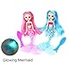 2-Piece Mermaid Doll Toy for Girls or Cake Decoration,Swim in the Water at Bath Time, the Pool, and Beach with 2 Combs