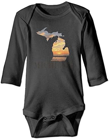 Michigan Sunset Lover Printed Unisex Baby Infant Bodysuit Warm Onesies Long Sleeve Rompers