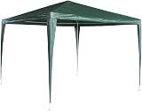 Panana 3x3m Waterproof Gazebo Tent with 3 Zip Up Side Panels Green view 6