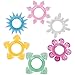 Doc Johnson Tower of Power - 6 Delightfully Stretchy Cock Rings In 6 Unique Shapes - Multi-Colored