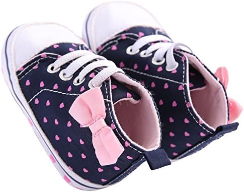 Infant Shoes， IDOVY Flexible Adorable Soft Sole Canvas Sneakers (12-18Months, Pink Love)
