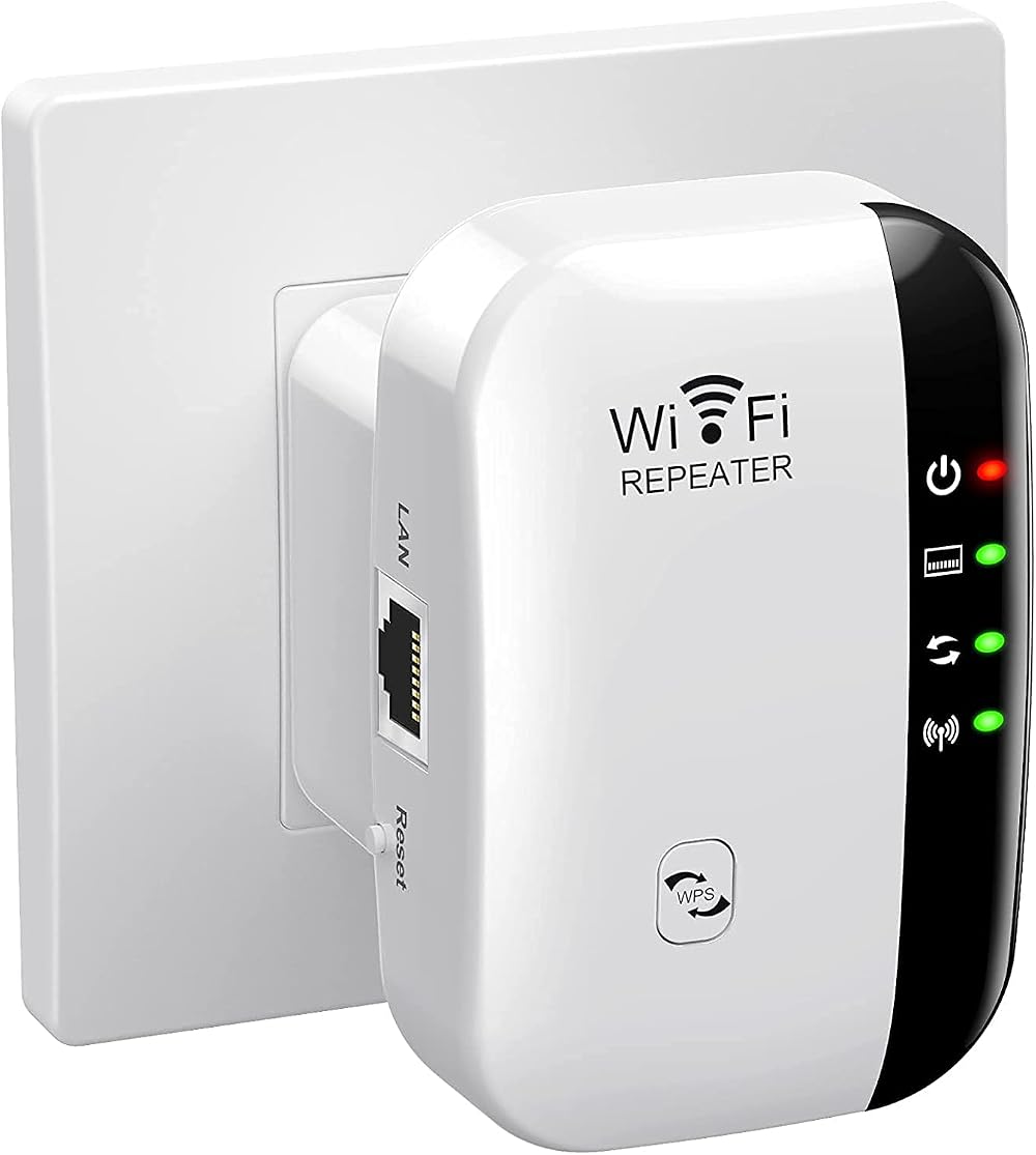Ubcwin 2023 WiFi Booster Extender 3650 Sq.ft 45 Devices Ethernet White