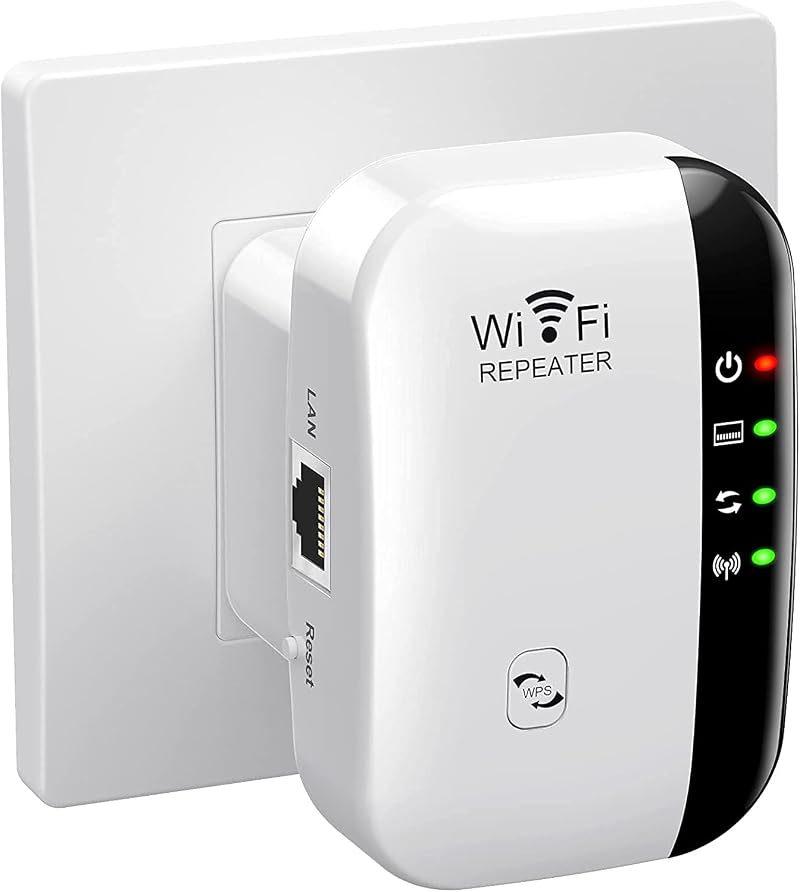 Ubcwin 2023 WiFi Booster Extender 3650 Sq.ft 45 Devices Ethernet White