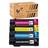 ONLYU Compatible Dell H625 H825 S2825 High Yield Toner Cartridge For Dell Laser H625cdw H825cdw S2825cdn Printer 1-Set(1Black 1Cyan 1Magenta 1Yellow)