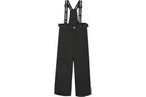 SMONTY Boys Girls Ski Pants Zipper Bib for Kids Windproof Waterproof Winter Pants Warm Snowboard Back Pants