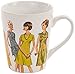 Simplicity Vintage Fashion 60's Ceramic Tea or Coffee Mug, 12 oz.