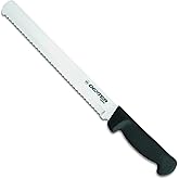 Dexter-Russell Basics P94804B 10" Scalloped Slicer/Bread Knife with Black Polypropylene Handle