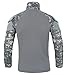 CRYSULLY Men's Outdoor Sport Tactical Hiking Military Duty Uniform Hunting T-Shirt Digital Camouflage Shirt ACU