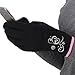 TrailHeads Womens Running Gloves - Touchscreen Gloves - Running Accessories for Women Winter - Hiking, Biking, Sports - Black/Fast Pink (Medium)