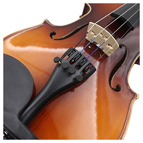 SODIAL 3/4 4/4 Violin Fiddle Tailpiece Hill Style with 1pcs Tailgut Tailcord 4 Fine Tuners Aluminum Alloy Durable Strong