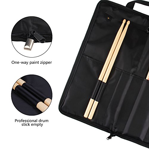Mugig Drumstick Bag, Super Volume Support 12 Pairs Drumstick & Sheet Music and Small Accessorie for Drumstick (Blue) - Thumbnail 6