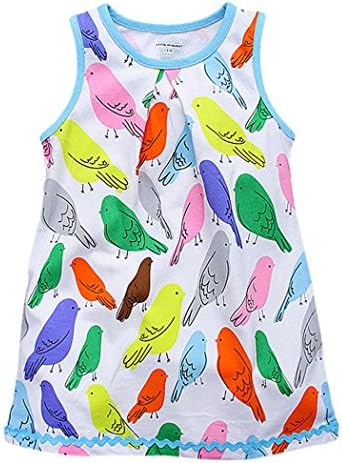 Little Maven Baby Girls Dress Cotton Sleeveless Princess Dress S0132, Multicoloured, 24 Months