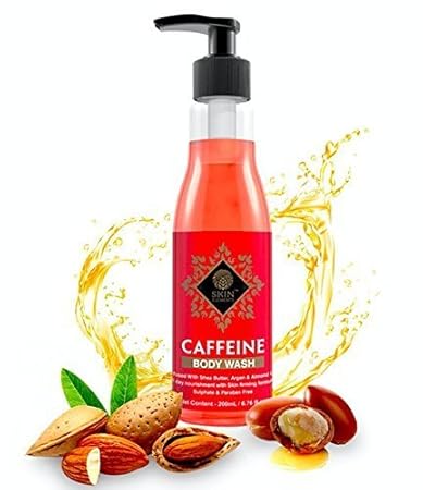 Skin Elements Caffeine Sulphate and Paraben Free Body Wash, Red, 200 ml