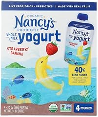 Nancys Yogurt, Organic Strawberry Banana Kids Yogurt Pouch, 14 Oz