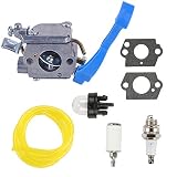 Hilom 545081811 Carburetor for Husqvarna 125B 125BX 125BVX Leaf Blower Replaces Zama C1Q-W37 Carb w/Fuel Line Fuel Filter Primer Bulb