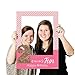 Big Dot of Happiness 2nd Birthday Girl - Two Much Fun - Birthday Party Selfie Photo Booth Picture Frame & Props - Printed on Sturdy Material