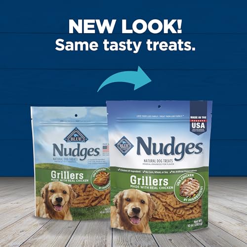 BLUE BUFFALO NUDGES GRILLERS NATURAL DOG TREATS MADE WITH REAL CHICKEN