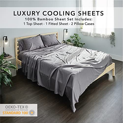 Bamboo Bay Luxury Bamboo Sheets Queen Size 4 Piece Ultra Soft Cooling