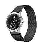 Balerion-Watch Band with Magnetic Lock,Magnetic Closure Clasp Mesh Loop Stainless Steel Watch Band for Withings Steel HR 40mm verison-Mesh Black 40MM