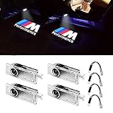 Car Door LED Logo Light Projector Ghost Shadow welcome Lights For BMW M 3 5 6 7 Z GT Mini Series Symbol Emblem Courtesy Step Lights Kit Replacement（4-pack)