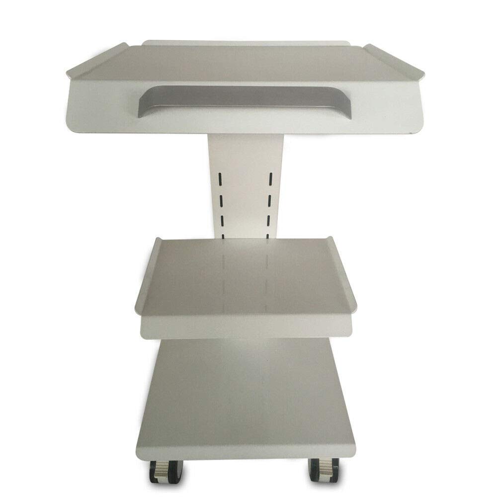 Multi-Function Metal Built-in Socket Tool De-ntal Lab Mobile Cart Trolley 3 Layers Salon Roller Beauty Instrument Tray Rolling Cart With Silent Foot Brakes (Off-white): Beauty
