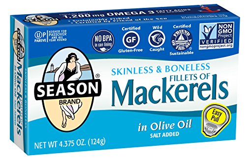 UPC 070303022092, Season Fillets of Mackerel in Olive Oil, 4.375-Ounce Tins (Pack of 12)