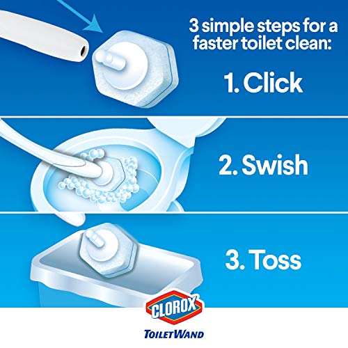 Clorox Toilet Wand Disinfecting Refills, Toilet and Bathroom Cleaning