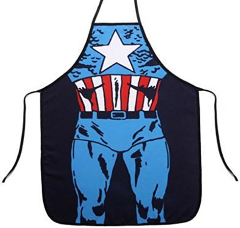 Marvel Comics Avengers The First Avenger Captain America Superhero Apron (Youth/Petite/Child) (With Gift Box!)