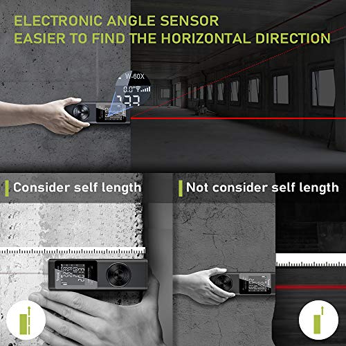 Laser Measure 196 Ft/60M Tavool Laser Tape Measure M/In/Ft Digital