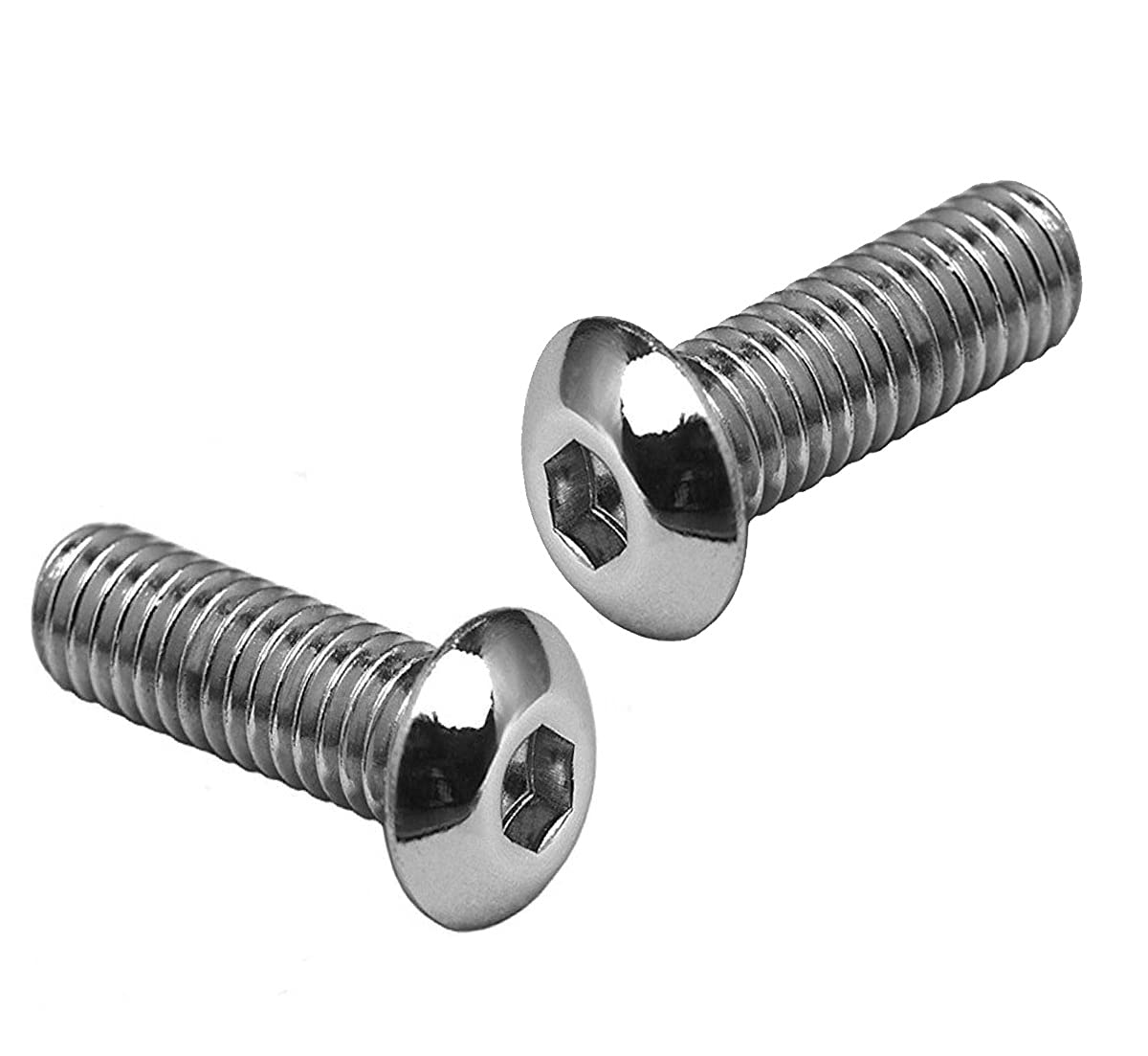 M5 (5mm x 16mm) Hex Socket Button Head Screws - A2 Grade Stainless Steel (Pack of 20)