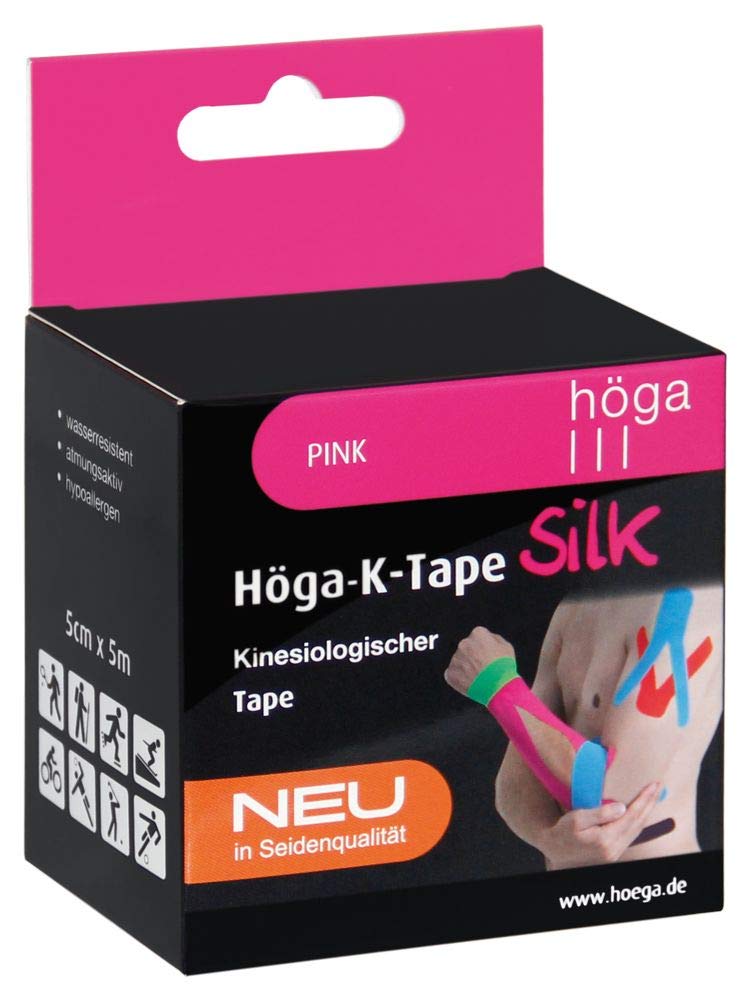 HÖGA K-Tape – Silk Pink Silk Quality Kinesiologischer Tape 5 cm x 5 m