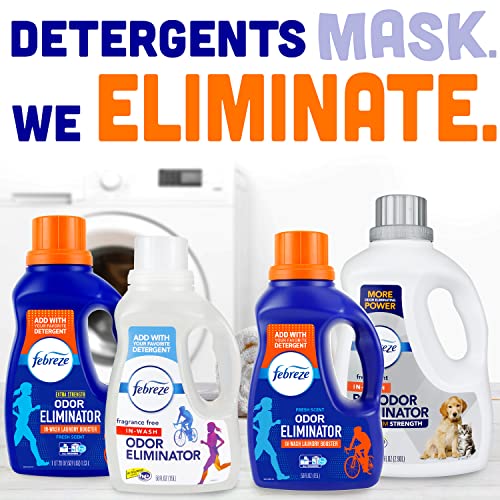 Febreze Laundry Detergent Additive, New Extra Strength in Wash Odor Eliminator, Designed to