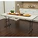 Lifetime 80752 Commercial Adjustable Height Folding Table, 6-Foot, White Granite