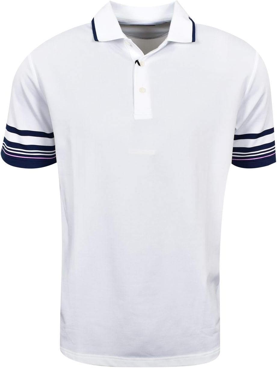 Short Sleeve Engineered Stripe Polo Black Label