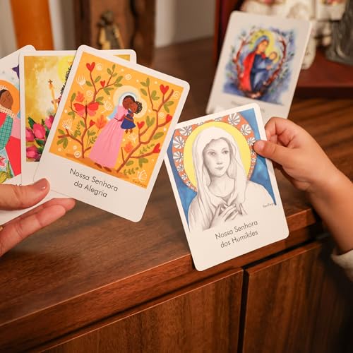 Cartas de Oração Nossa Senhora | Kit com 24 Cartas Devocionais | Espiritualidade, Fé, Presente Religioso e Conexão Interior