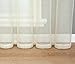 HLC.ME 2 Piece Premium Semi Sheer Voile Window Curtain Grommet Panels for Bedroom (Ivory) - 54 W x 84 L