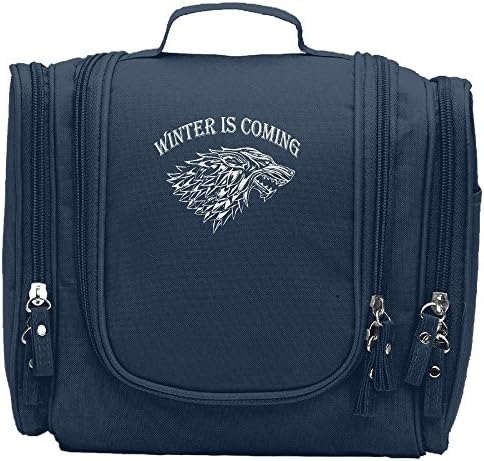 Wolf Winter Is Coming Portable Cosmetic Toiletry Bags Travel Storage Bag Organizer Makeup Train Case