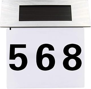 Solarbeleuchtung Adressschild Hausnummer Edelstahl Solar Straßenbeleuchtung Wandleuchte alphanumerische Lichter